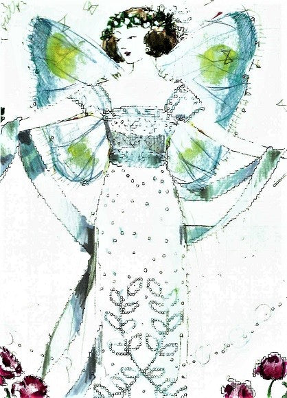 April's Blue Diamond - Greeting Card