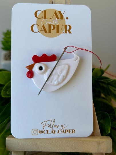 Hen, White - Needle Minder