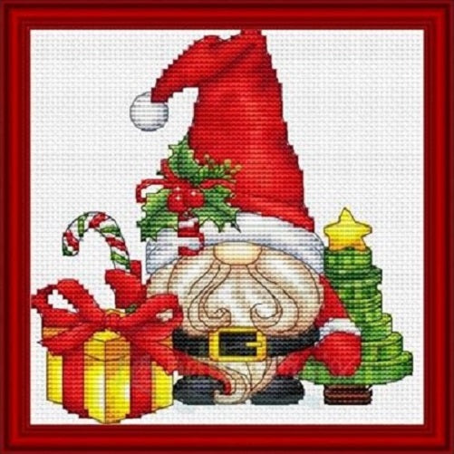Gnome, Father Christmas - Cross Stitch Pattern