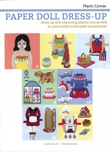 Paper Doll Dress Up on Plastic Canvas - Cross Stitch Pattern