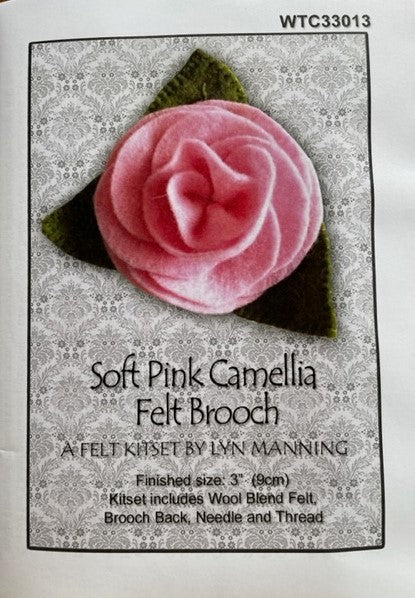 Felt Brooch Kitset - Soft Pink Camellia
