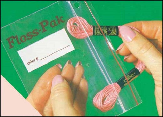 15 Floss-A-Way Storage Bags - plus Split Ring