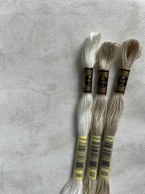 Lugana Evenweave - 25 Count - Vintage Marble Cream