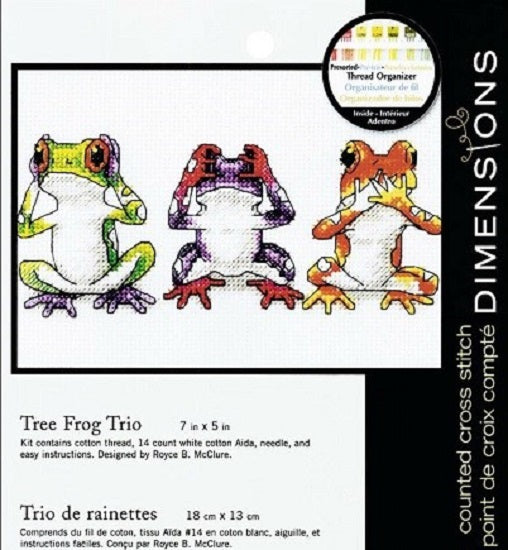 Tree Frog Trio - Cross Stitch Kit