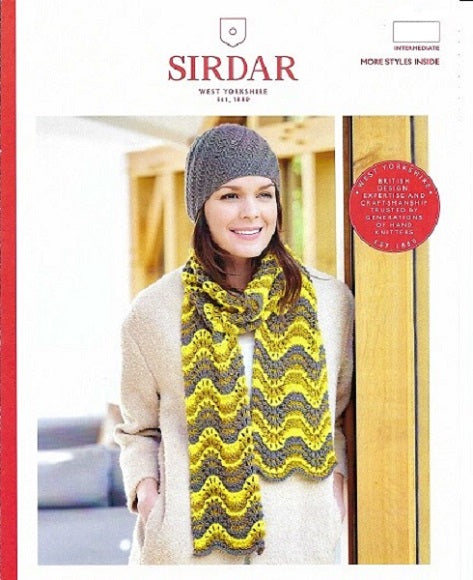 Lacey Scarf & Hat, 10089 Sirdar - Knitting Pattern