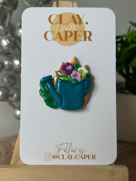 Flowers in a Watering Can - Needle Minder