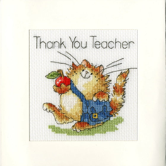 Thank You Teacher - Greeting Card Cross Stitch Kit