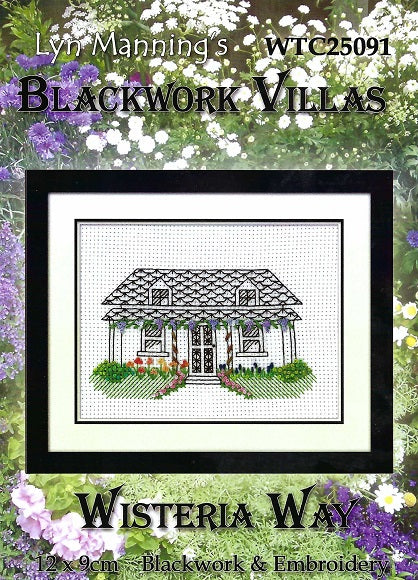 Blackwork Villa, Wisteria Way - Cross Stitch Kit – Angel Crafts NZ