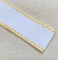 6.5cm wide - Aida Bookmark Band - White with Yellow