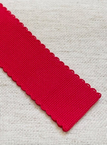 5cm wide - Aida Bookmark Band - Red
