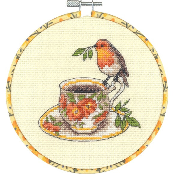 Birdie Teacup - with Decorated Hoop