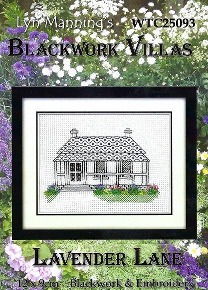 Blackwork Villa, Lavender Lane - Cross Stitch Kit