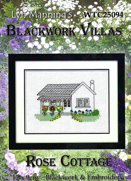 Blackwork Villa, Rose Cottage - Cross Stitch Kit