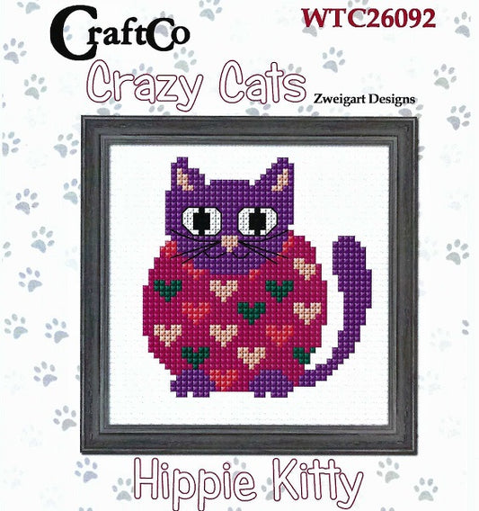 Hippie Kitty - Cross Stitch Kit