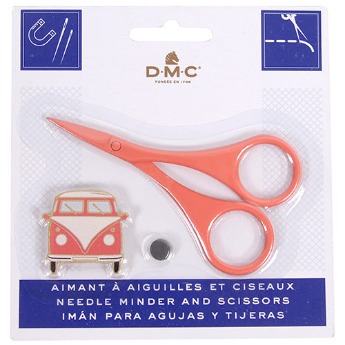 DMC Needle Minder - with Scissors, Coral