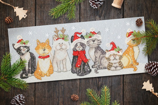 Festive Felines - Cross Stitch Kit