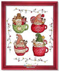 Christmas Gnomes Cups - Cross Stitch Pattern