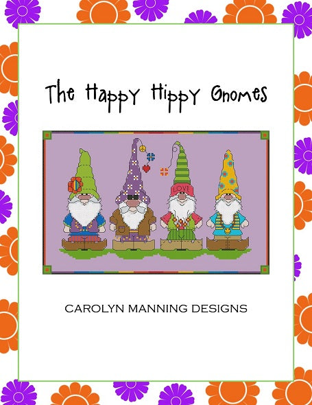 Happy Hippy Gnomes - Cross Stitch Pattern