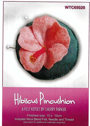 Felt Pin Cushion Kit - Hibiscus Flower