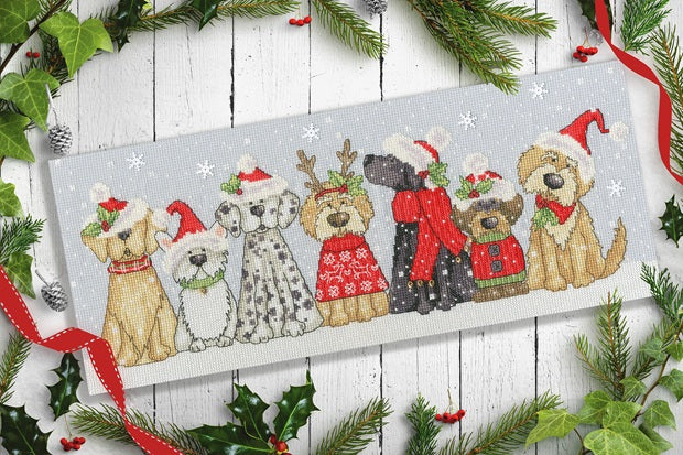 Holiday Hounds - Cross Stitch Kit