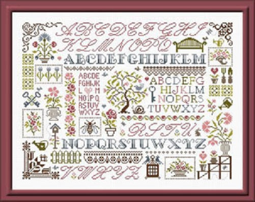 Sampler aux Fleurs - Jardin Prive