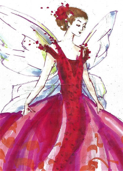 January's Garnet Fairy - Greeting Card