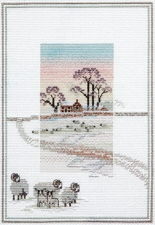 Misty Mornings: Snowy Sheep - Cross Stitch Kit