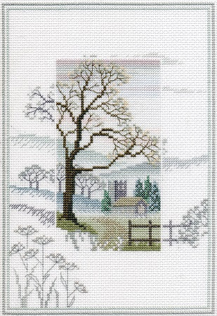 Misty Mornings: Winter Tree - Cross Stitch Kit