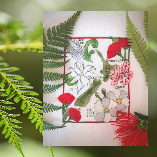 Map of NZ - Native Flowers 2