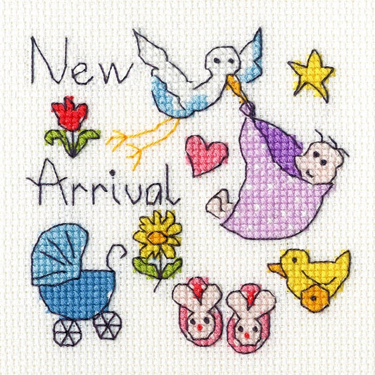 New Baby - Greeting Card Cross Stitch Kit