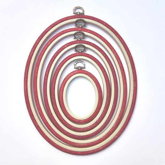 Nurge Flexi Frame - Oval - Red Woodgrain