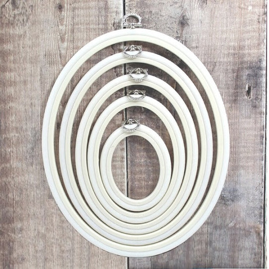 Nurge Flexi Frame - Oval - White Woodgrain