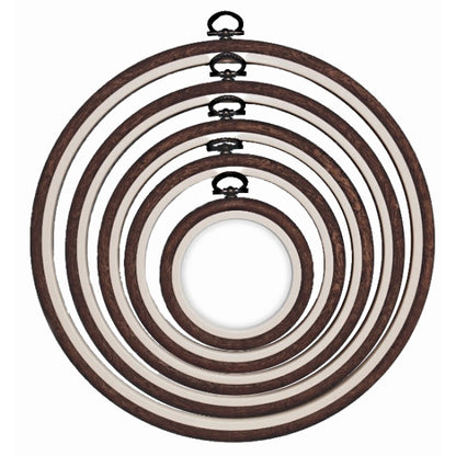 Nurge Flexi Frame - Round - Brown Woodgrain