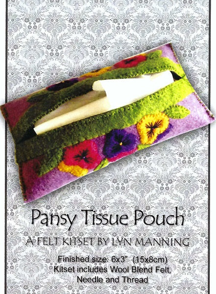 Tissue Pouch, Pansy - Felt Kitset