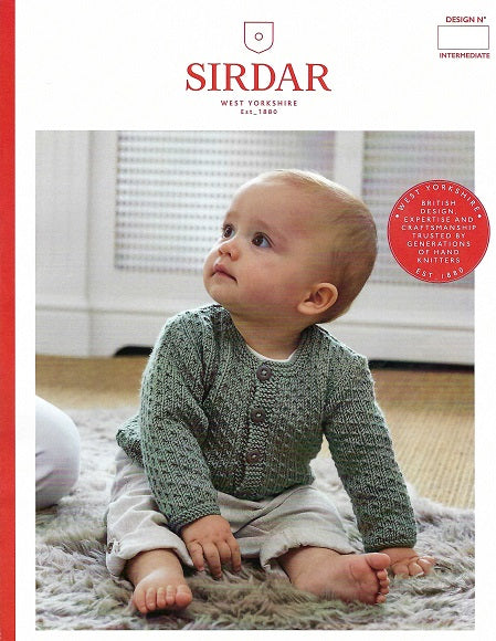 Baby Cardigan, 5241 Sirdar - Knitting Pattern