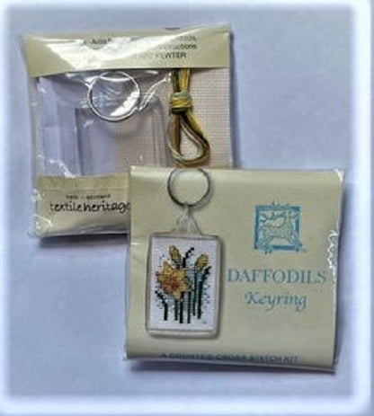 Key Ring, Textile Heritage Kit - Daffodils