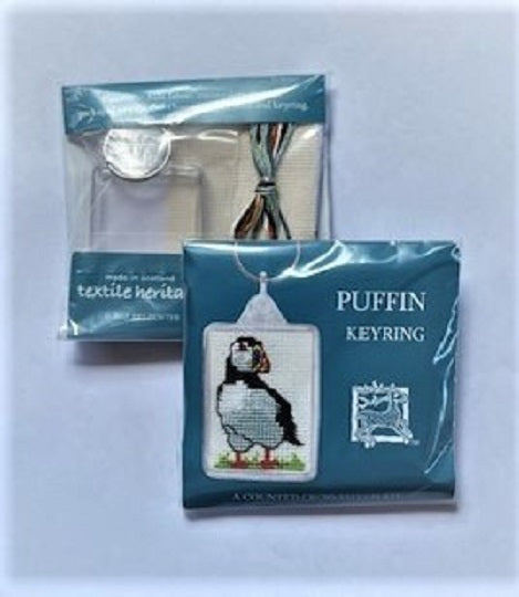 Key Ring, Textile Heritage Kit - Puffin