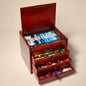 DMC Petite Vintage Wooden Chest - Incl 120 Skeins of DMC Thread