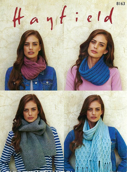 Scarves Four, 8163 Hayfield - Knitting Pattern