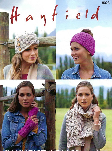 Accessories, Women, 8023 Hayfield - Knitting Pattern