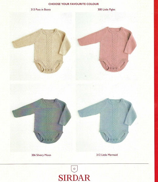 Baby Singlet with Buttons, 5389 Sirdar - Knitting Pattern