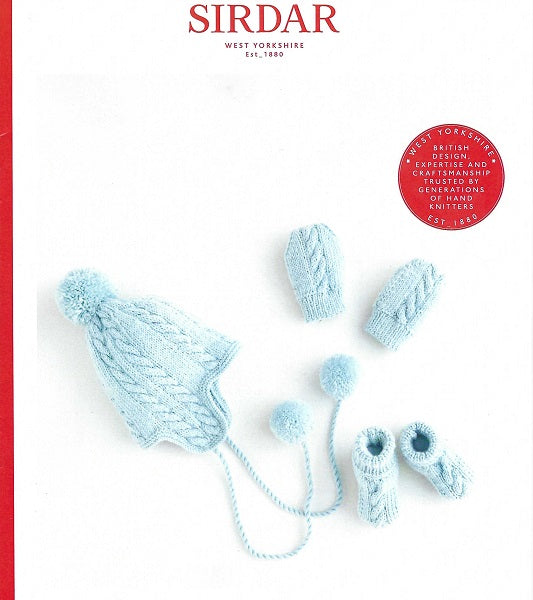 Baby Hat, Mittens, Booties, 5392 Sirdar - Knitting Pattern