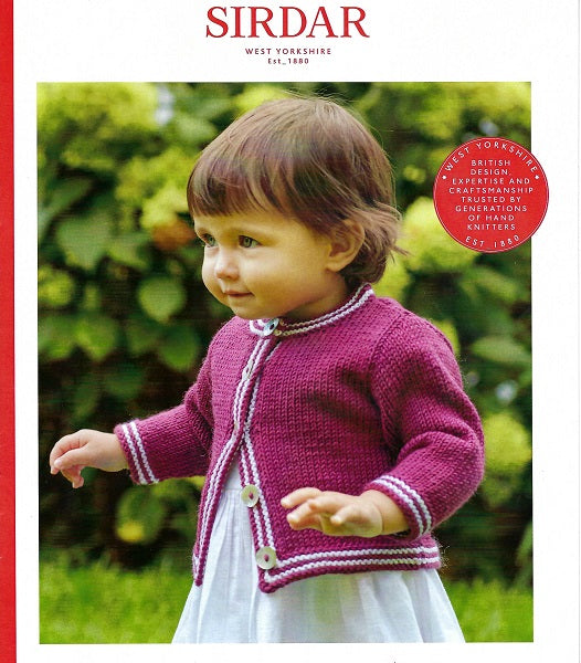 Baby Cardigan, 5248 Sirdar - Knitting Pattern