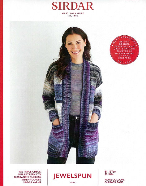 Ladies Longline Cardigan, 10138 Sirdar - Knitting Pattern