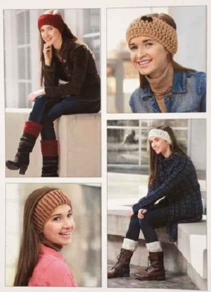 Boot Cuffs & Ear Warmers - Crochet Pattern Book