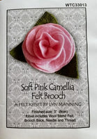Felt Brooch Kitset - Soft Pink Camellia