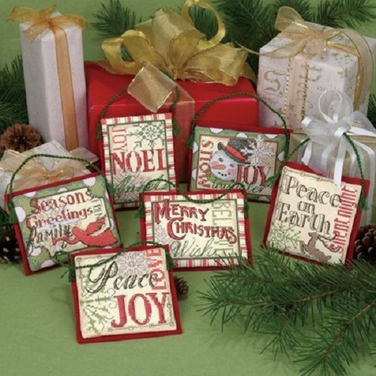 Christmas Sayings, Ornaments - Cross Stitch Kit