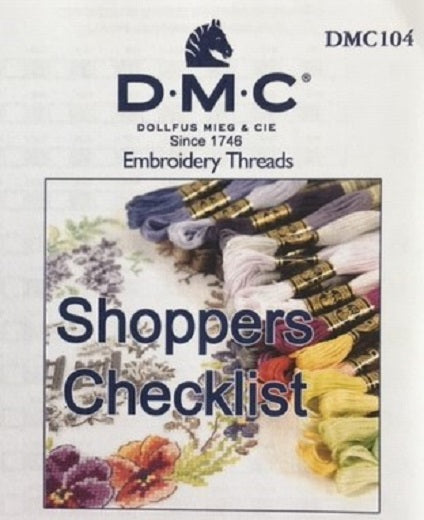 DMC Shoppers Checklist - Full List of Cottons