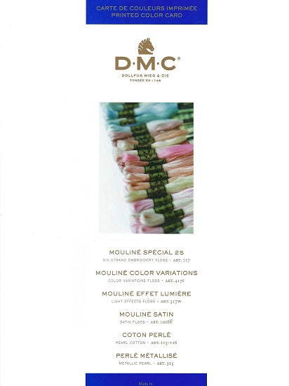 DMC Colour Shade Card, with Real Thread Samples, by DMC