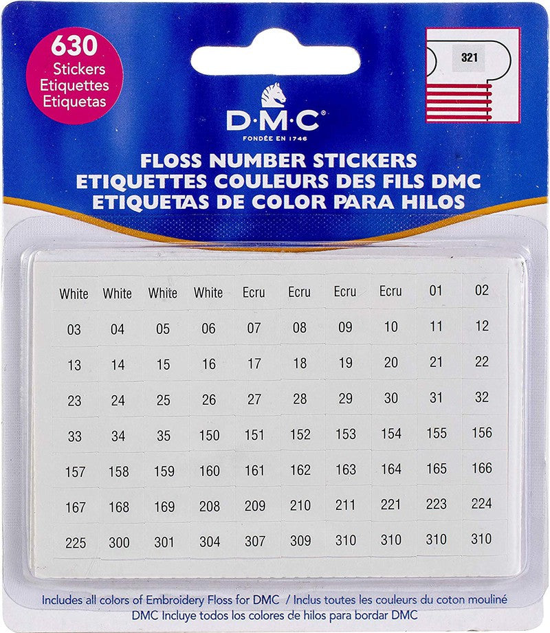 DMC Floss Number Labels